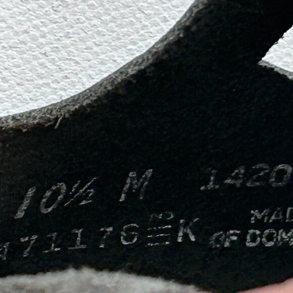 MUNRO "ABBY" GRAY NUBUCK LATTICE CUT SLINGBACK BLOCK HEELS SIZE 10.5M - Picture 8 of 8